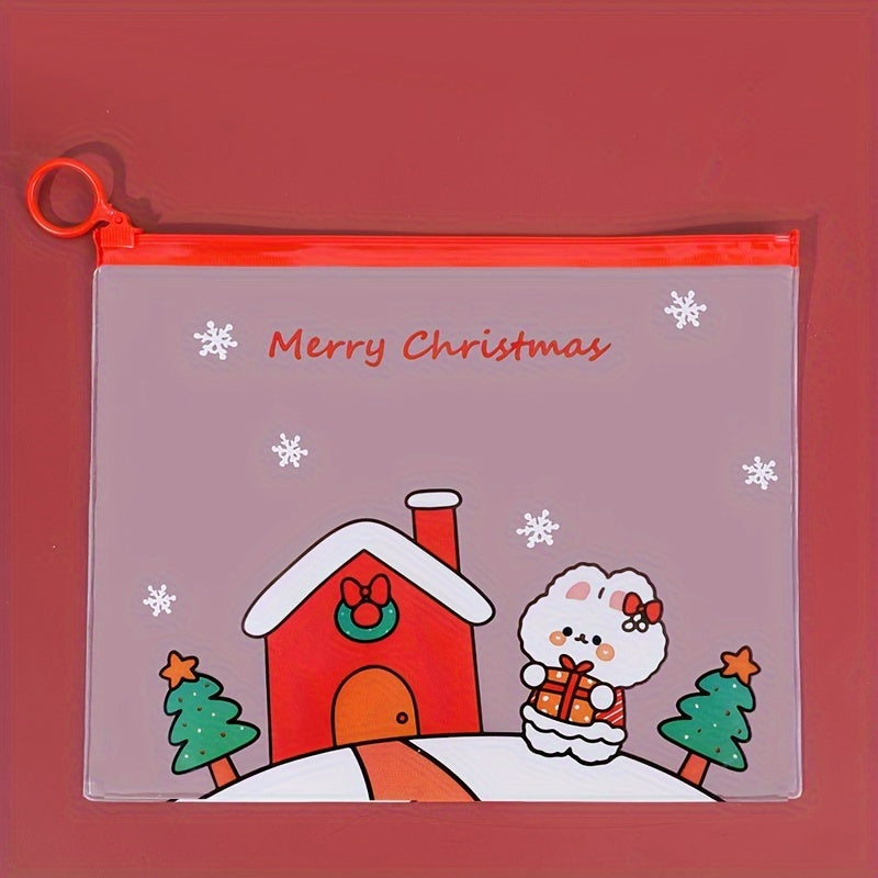 Christmas Series File Bag Student Portable Stationery Storage Bag