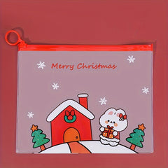 Christmas Series File Bag Student Portable Stationery Storage Bag