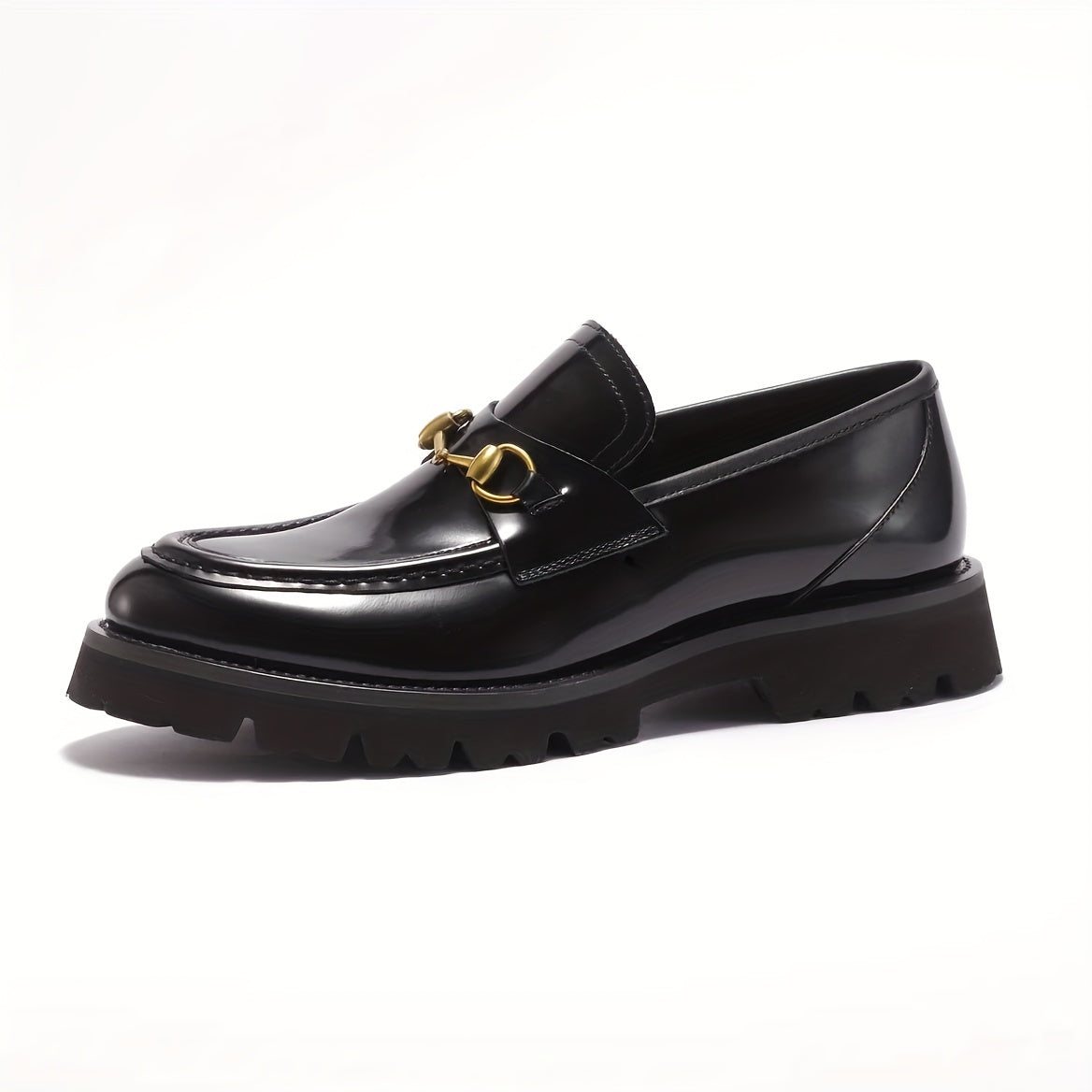 Men's Slip On Loafer Shoes Casual Anti skid Platform Shoes
