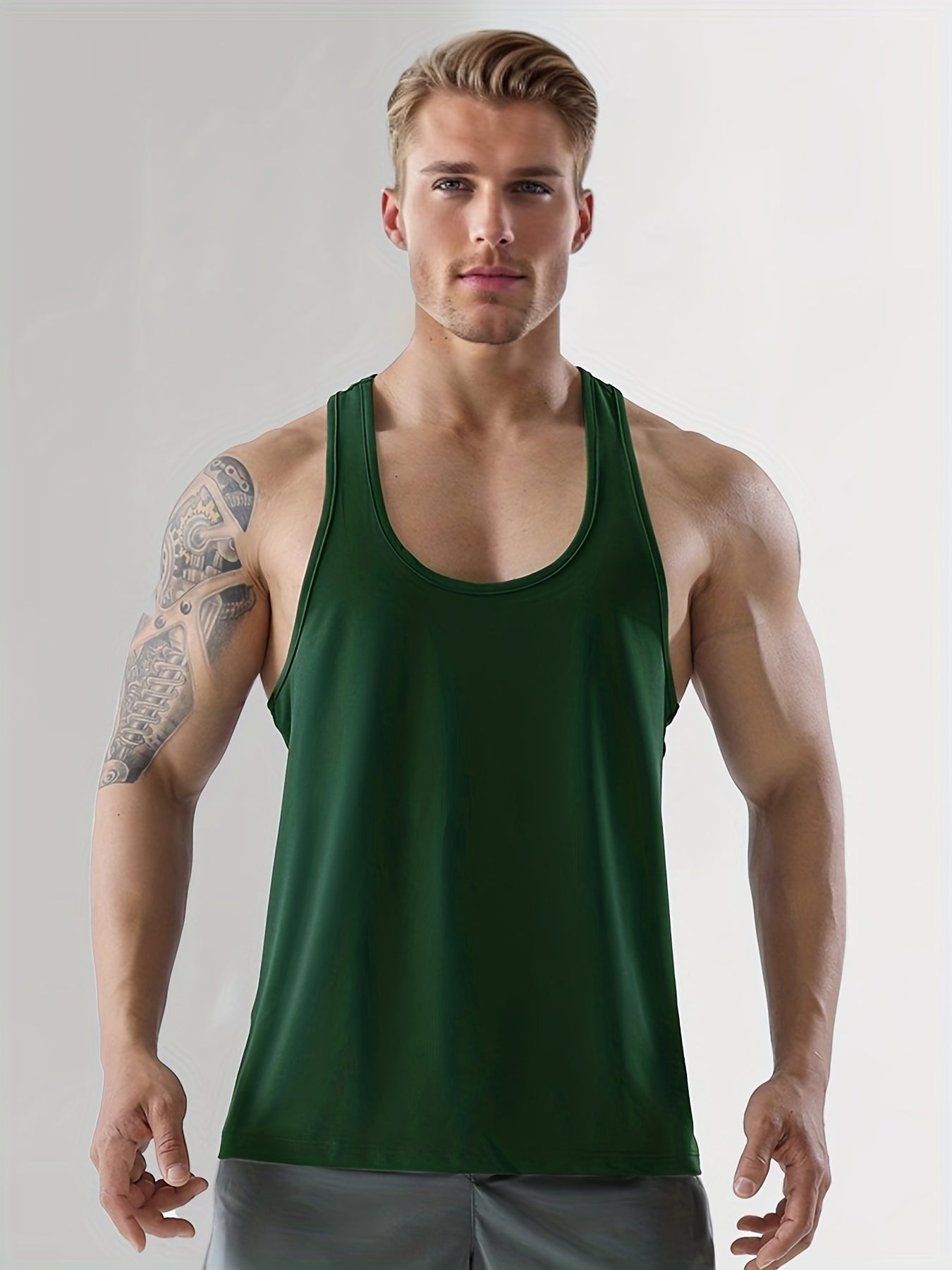 Men's Sleeveless Tank Top Active Stretch Breathable Outdoor Fitness