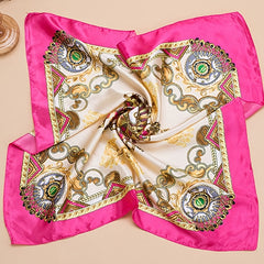6inches Faux Silk Satin Square Scarf Breathable Silk Scarf