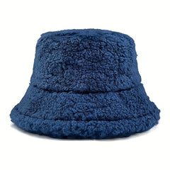 Vintage Bucket Hat Faux Fur Winter Warmer Fisherman Cap