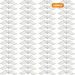 100pcs Angel Wing Spacer Bead Alloy Eyelet Wing Spacer Bead Jewelry Accessories