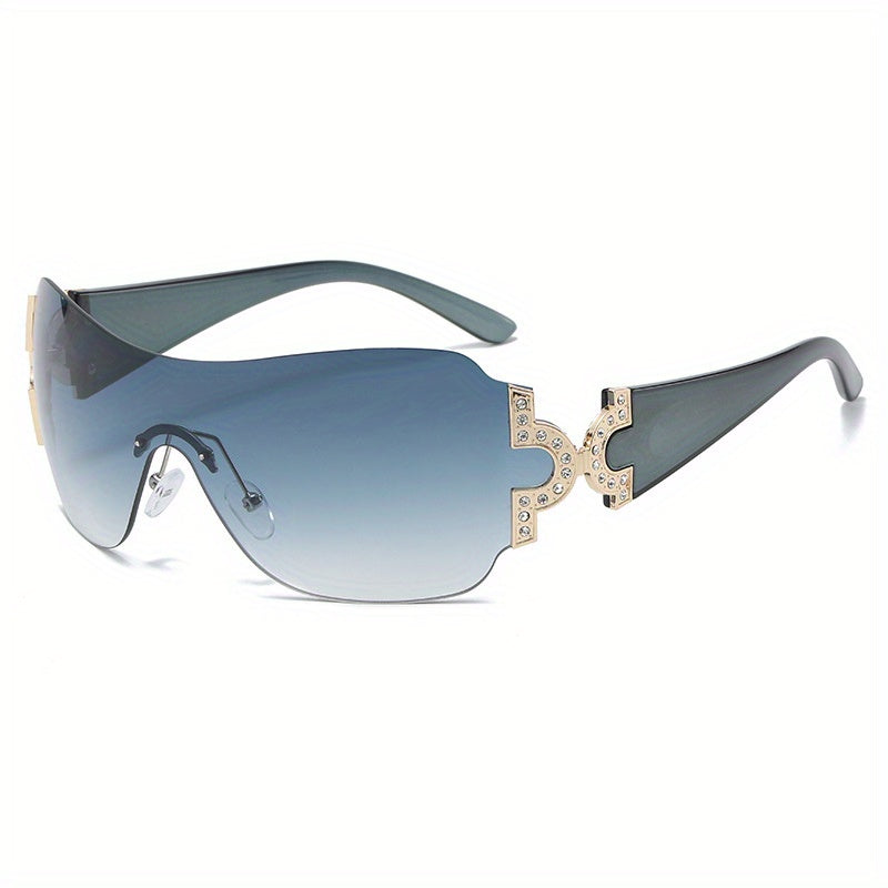 Y2K Rhinestone Gradient Sunglasses UV400