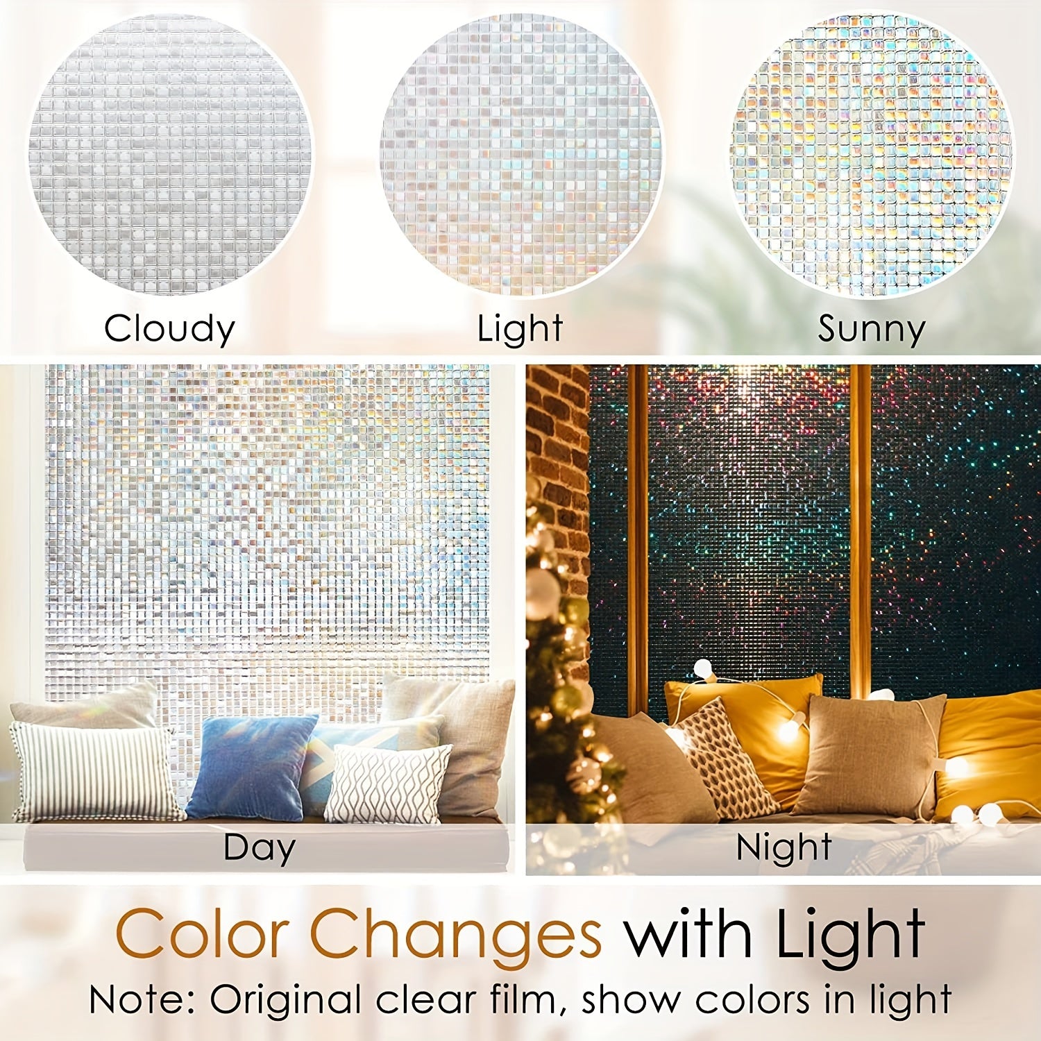 Frosted Privacy Window Film for Glass Doors - Decorative Window Stickers