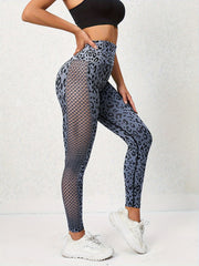 Leopard Print High Waist Stretch Gym Cycling Pants