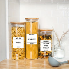 Minimalist Pantry Labels for Food Containers