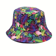 Printed Basin Hat Double-sided Bucket Hat Sun Hat