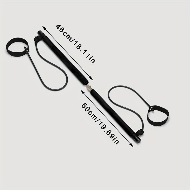 Pilates Foot Pedal Stick with Resistance Band for Squat Training