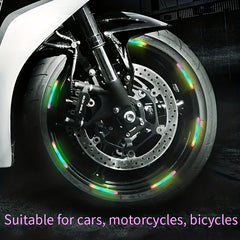 40pcs Car Wheel Hub Reflective Sticker Rim Strips Night Driving Luminous Sticker