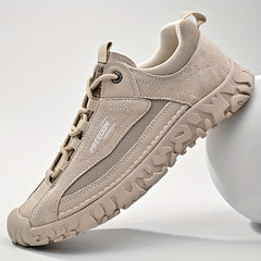 Men's Leather Stitch Sneakers Wear resistant Non Slip Outdoor Shoes