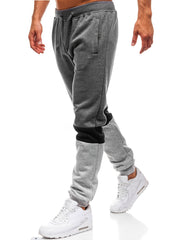 Men's Patchwork Drawstring Sports Sweatpants