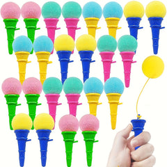 16pcs Ice Cream Slingshot Toys Prank Toys Sponge Balls for Kids