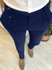 Men's Slim Fit Vintage Style Stretch Dress Pants for Dinner