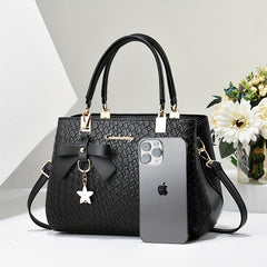 Women's Faux Leather Satchel Bag Set