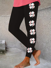 High Waist Dog Paw Print Yoga Leggings Slim Fitted Sports Pants for Women