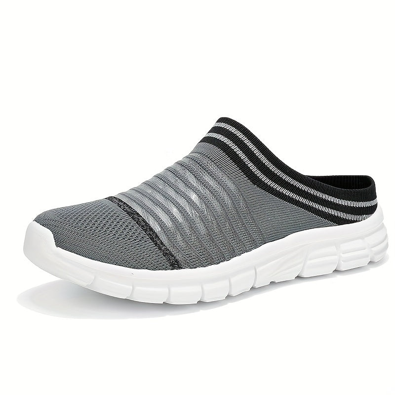Men's Slip on Half Sneakers Open Back Shoes Mules Lightweight