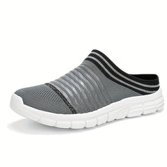 Men's Slip on Half Sneakers Open Back Shoes Mules Lightweight