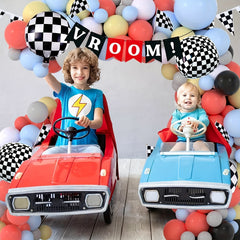 130pcs Racing Theme Balloon Set for Boys Birthday Party