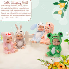 6pcs Mini Reborn Baby Dolls 4 Inch Realistic Toddler Playset Kids Ideal