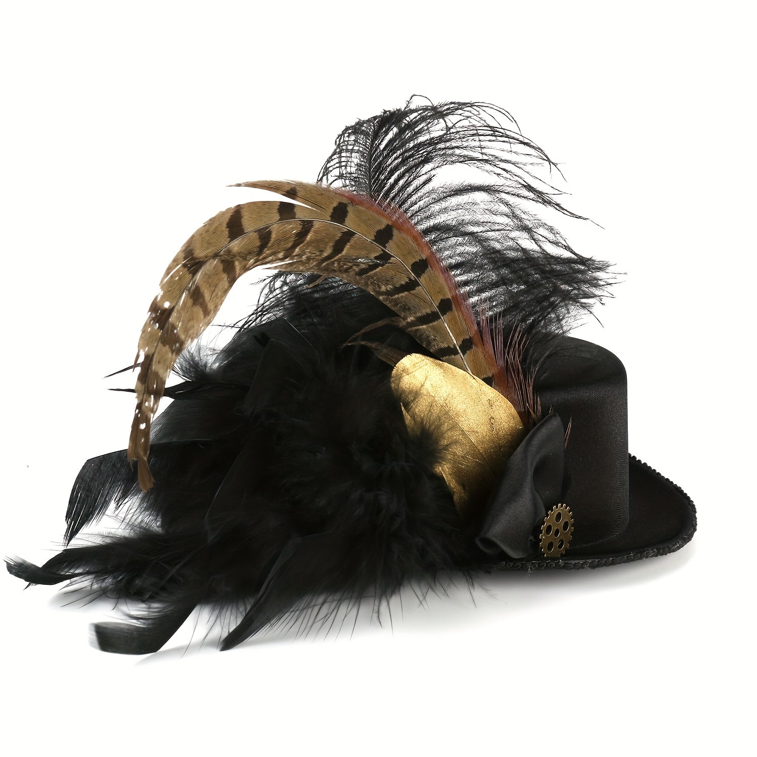 Feather Top Party Hat with Headband