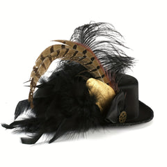 Feather Top Party Hat with Headband