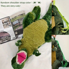 Boys Dinosaur Shaped Plush Backpack w/ Belt - Gift
