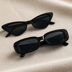 2 Pairs Small Frame Men's Sunglasses with Zipper Case