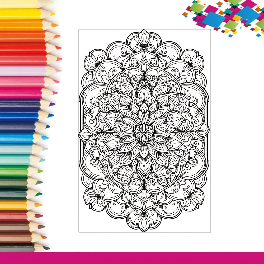 Fantasy Flower Coloring Book - Relaxation - Halloween Christmas