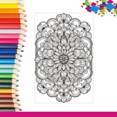 Fantasy Flower Coloring Book - Relaxation - Halloween Christmas