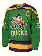 Men's Long Sleeve V Neck Ice Hockey Jersey 96 Retro Classic Embroidery Stitched