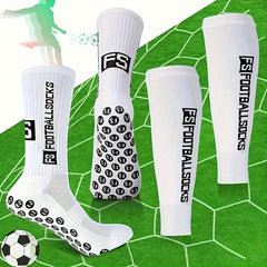 Soccer Sock & Calf Sleeves Set Anti Slip Sport Socks