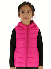Kids Winter Hooded Puffer Vest Down Coat