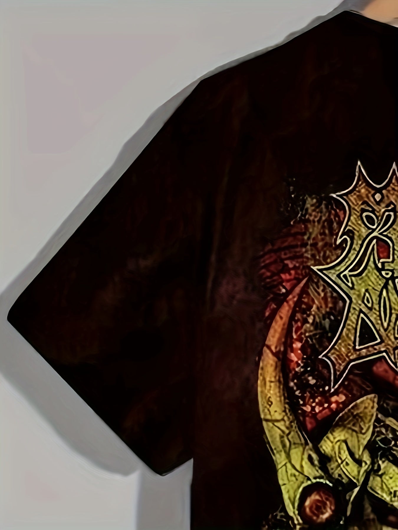 Pattern Print Men's Short Sleeve T-shirt Graphic Tee Men's Summer Clothes