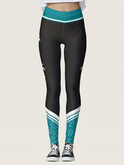 Two Tone Sports Leggings High Stretch Yoga Pants Women's Activewear