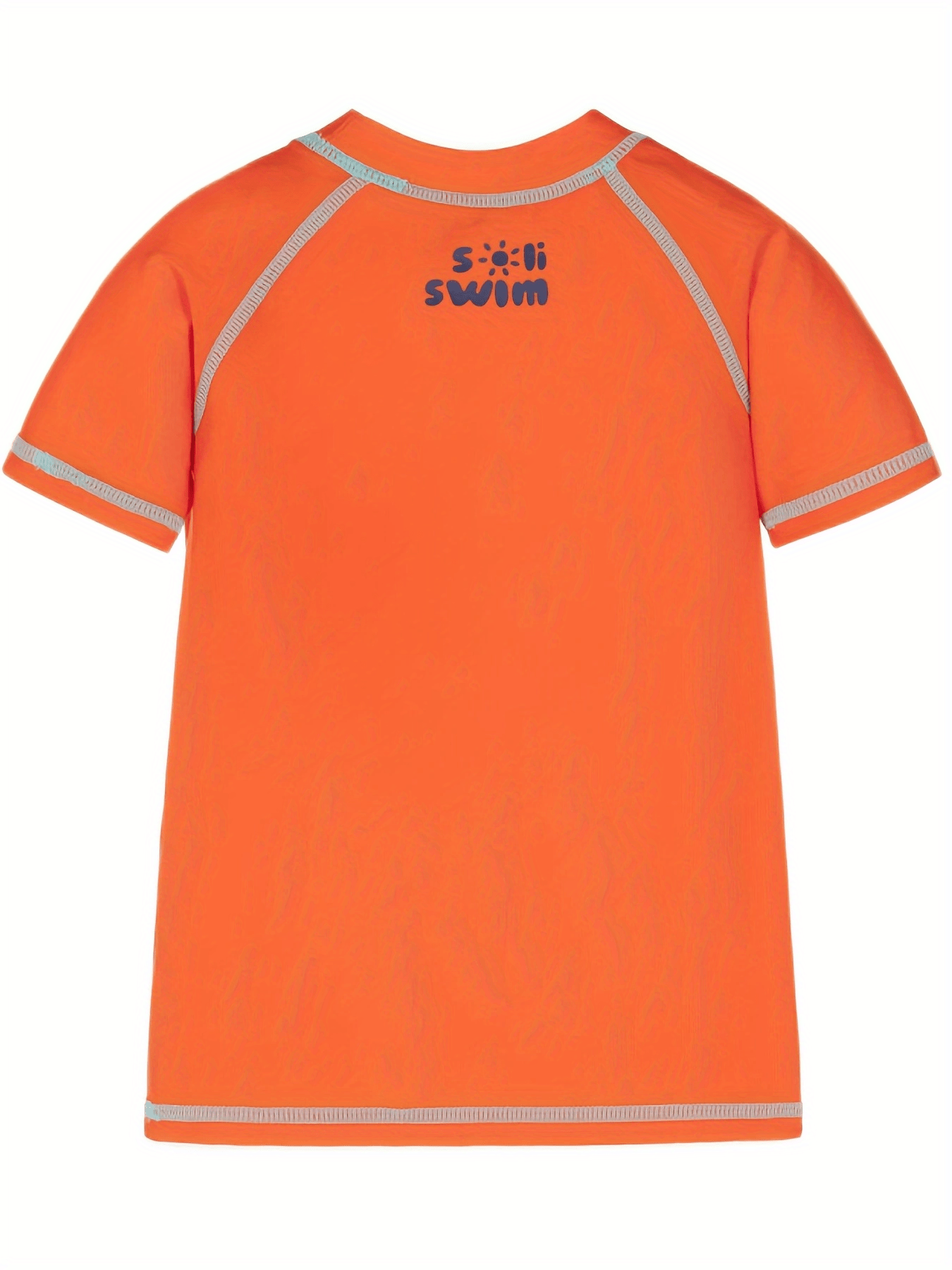 Boy's T shirt Swimsuit Clash Pocket Front Stretchy Bathing Suit