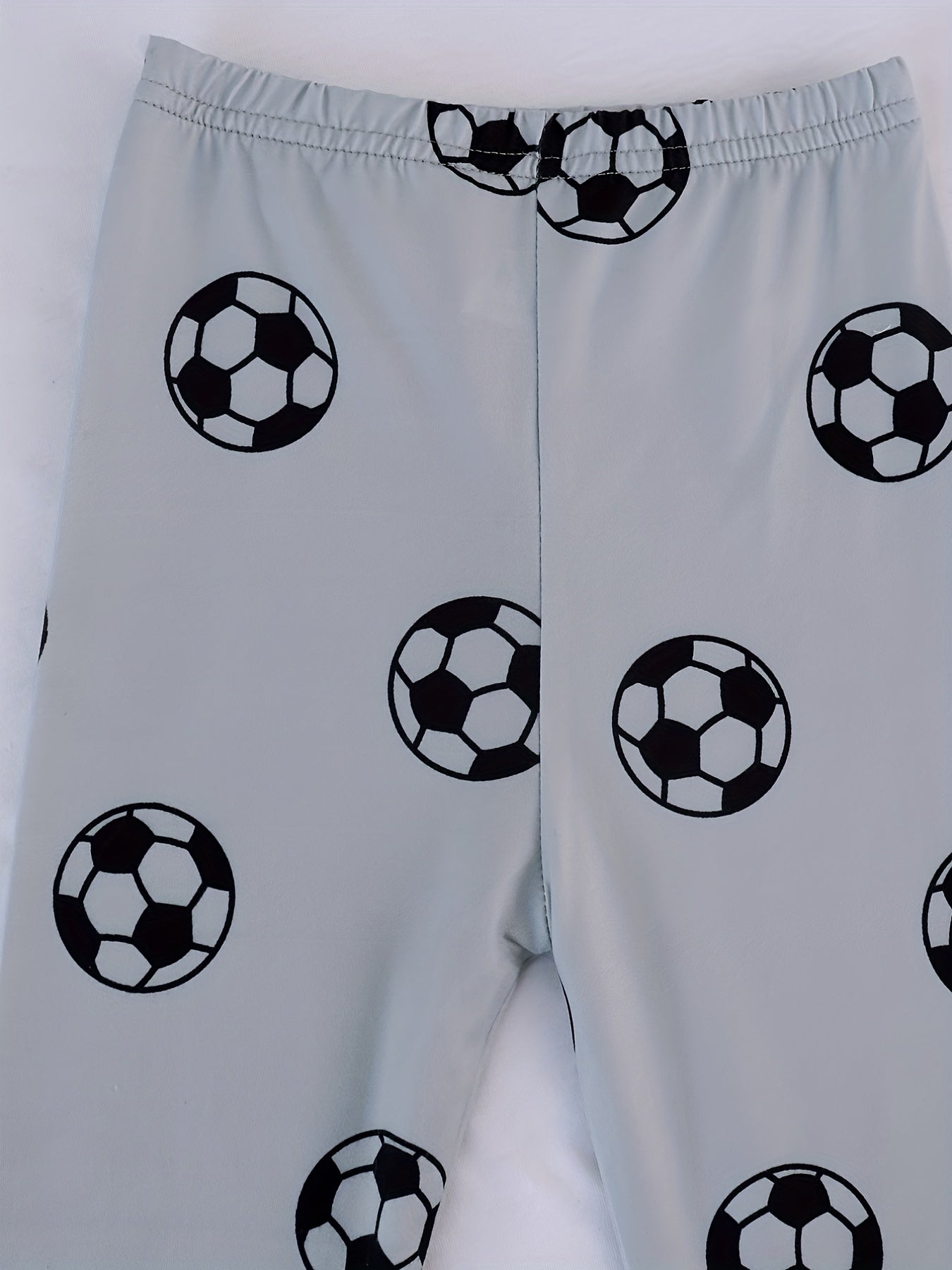 Boys Football Graphic Pajamas Set Short Sleeve Top & Trousers
