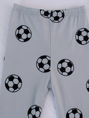 Boys Football Graphic Pajamas Set Short Sleeve Top & Trousers