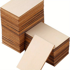50pcs 5x7 2x3inch Blank Wood Chips for DIY Art Craft Projects