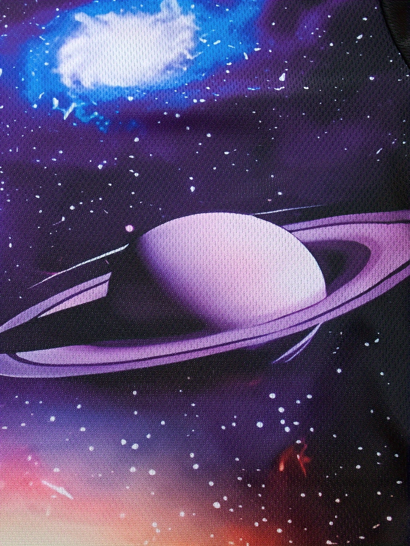 Kid's Galaxy Graphic Tshirt Summer Tee Crew Neck Top