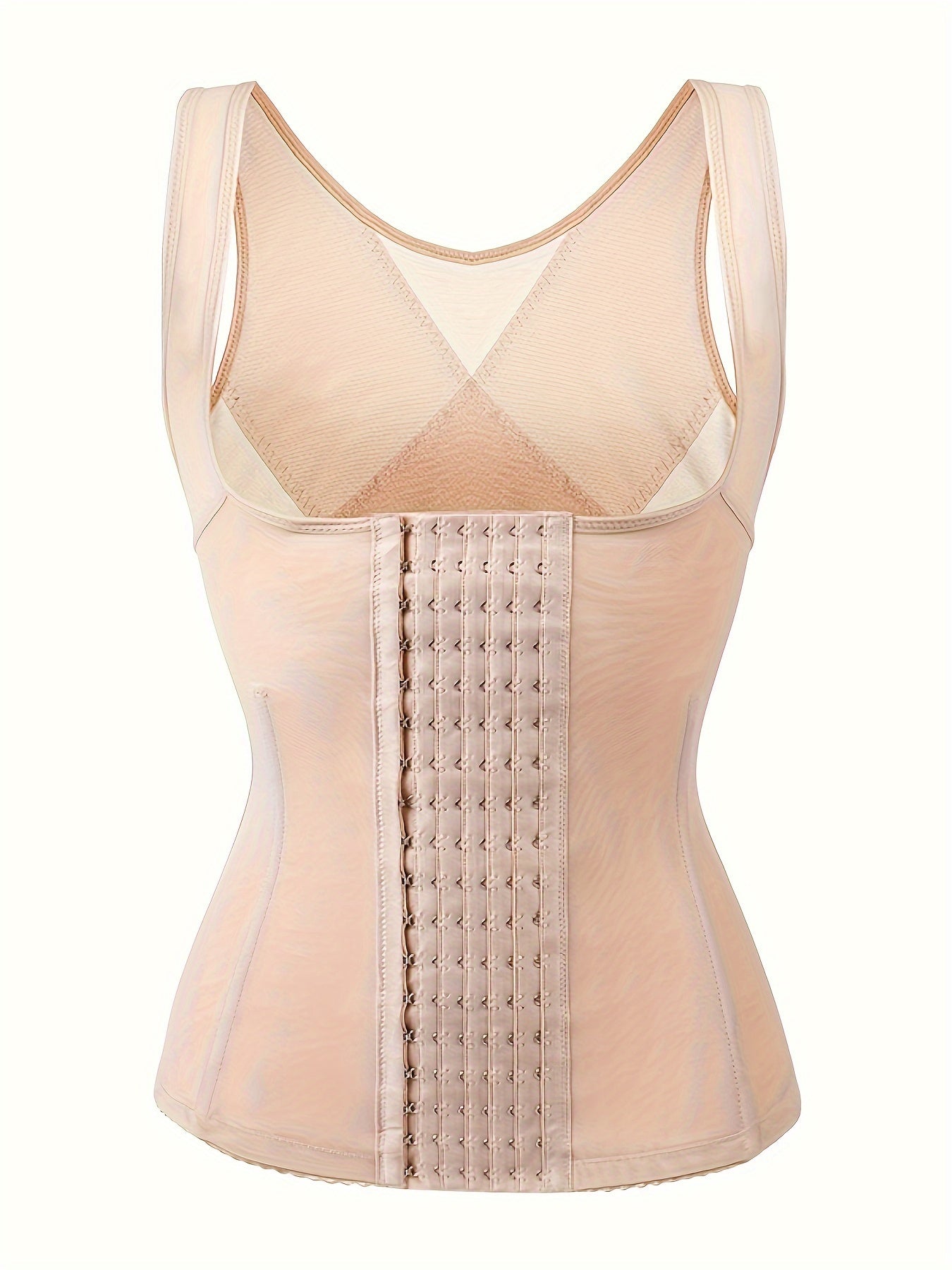 Mesh Shaping Top Front Buckle Tummy Control Slimmer Open Bust Top