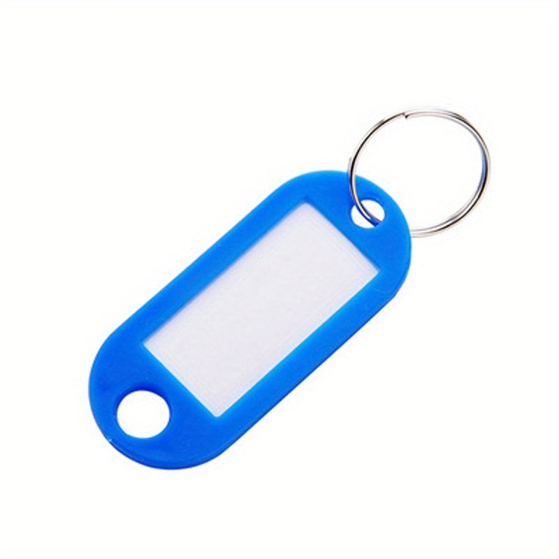 5pcs Reusable Plastic Tag Key Ring Name Holder Keychain
