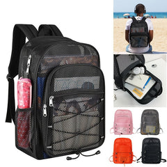 Transparent Mesh Backpack Lightweight Sports Gym Bag For Outdoor Travel