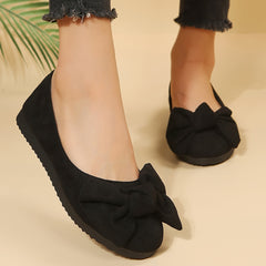 Women's Bow Tie Flats Slip On Shoes Lightweight Casual Shoes