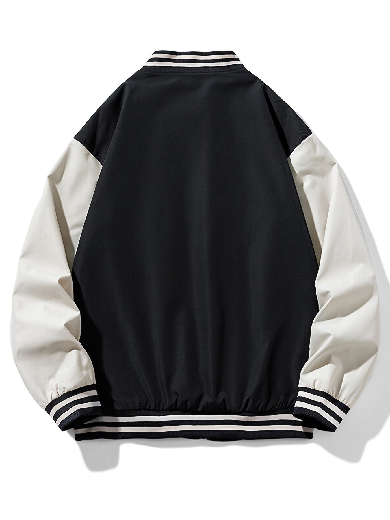 Men's Block Zip Up Baseball Jacket