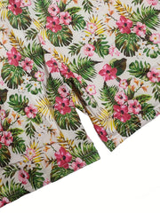 Men's 3D Floral Graphic Print Beach Shorts High Elasticity Quick Dry Swim Trunks