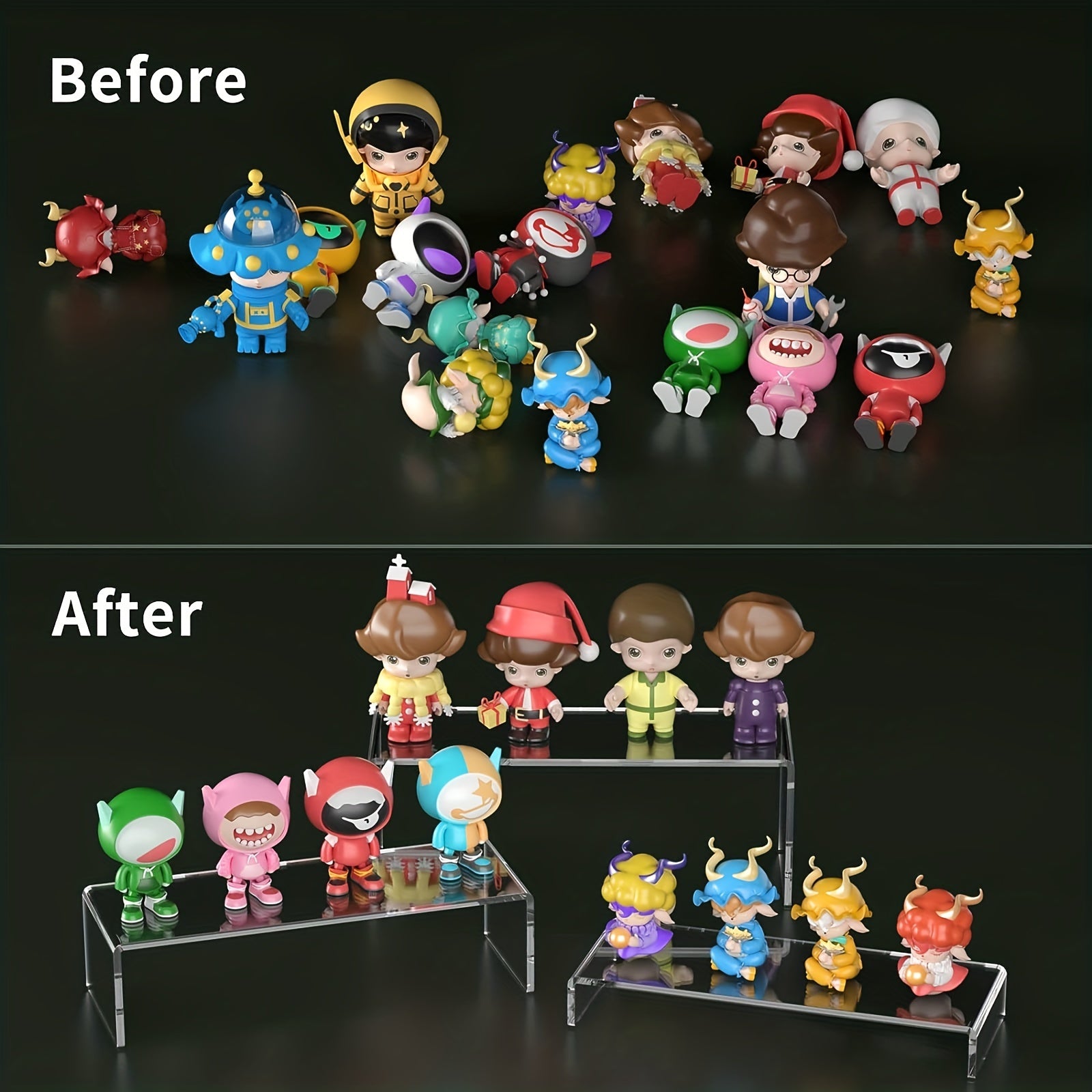 3-Layer Clear Acrylic Display Stand for Desserts Dolls Cosmetics