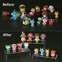 3-Layer Clear Acrylic Display Stand for Desserts Dolls Cosmetics