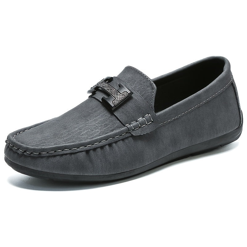 Men's Letter Decor Moccasin Loafer Shoes Non-slip Slip On Spring Summer