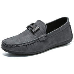 Men's Letter Decor Moccasin Loafer Shoes Non-slip Slip On Spring Summer